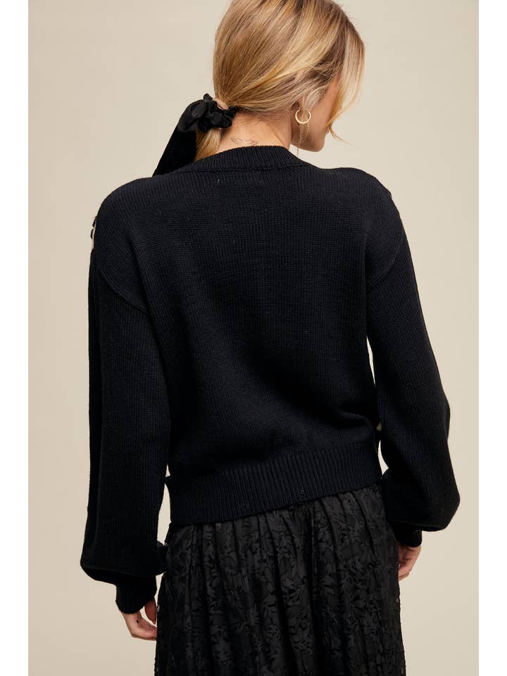 Listicle – wholesale Cardigan – Women’s – Handmade Rose Applique Knit Cardigan LSW0972 (Copy)38