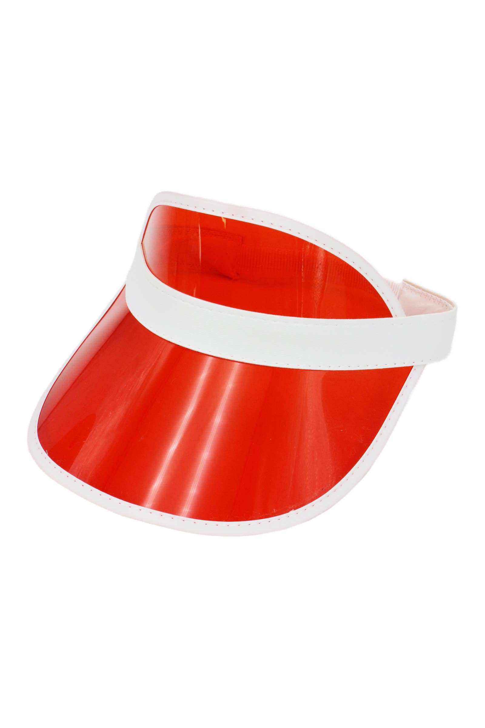 Cap Zone – Engroshandel Visir - Dame – Vibrant Translucent Plast Hvid PVC Kant Elastisk Skærm13
