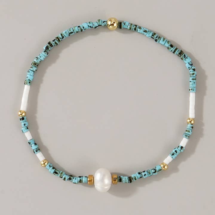 ACCITY - Wholesale Beaded Bracelet - ZEBRA CAMOUFLAGE RICE PEARL SINGLE PEARL BRACELET_CWMM38655