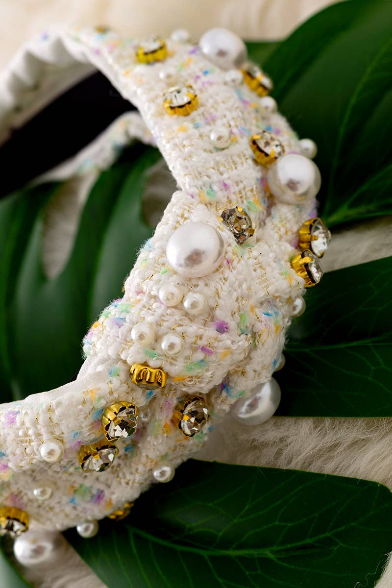 Kids Charm Online - Vente Serre-tête – enfant - BANDEAU SUPER MIGNON EN PERLES ET STRASS POUR FILLES. 2 PIÈCES/12 $6