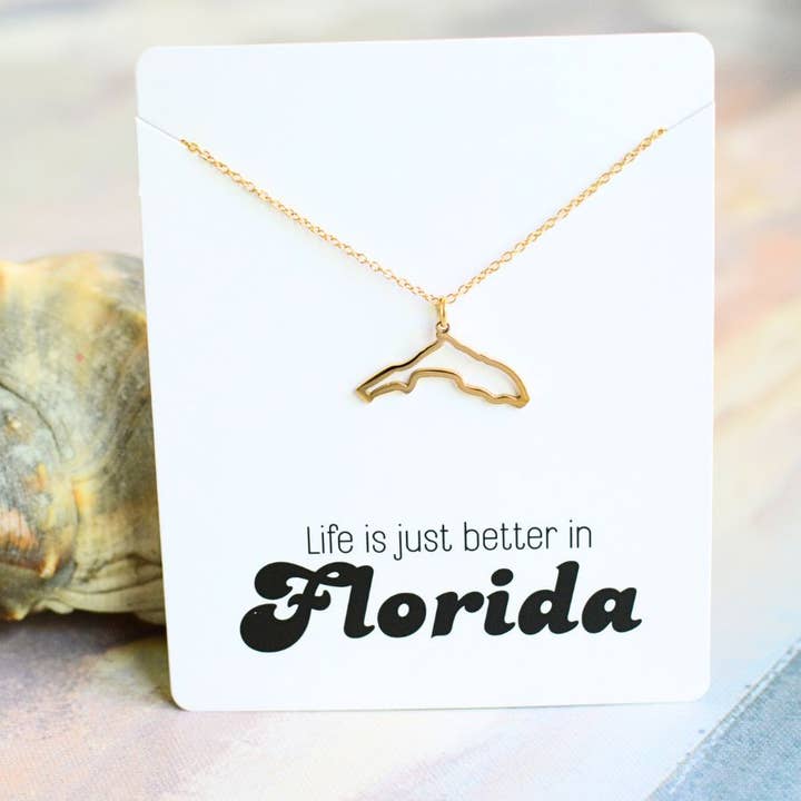 Two and Crew - Wholesale Pendant/Charm Necklace - Florida Necklace – State Charm Jewelry, Sunshine Gift Idea