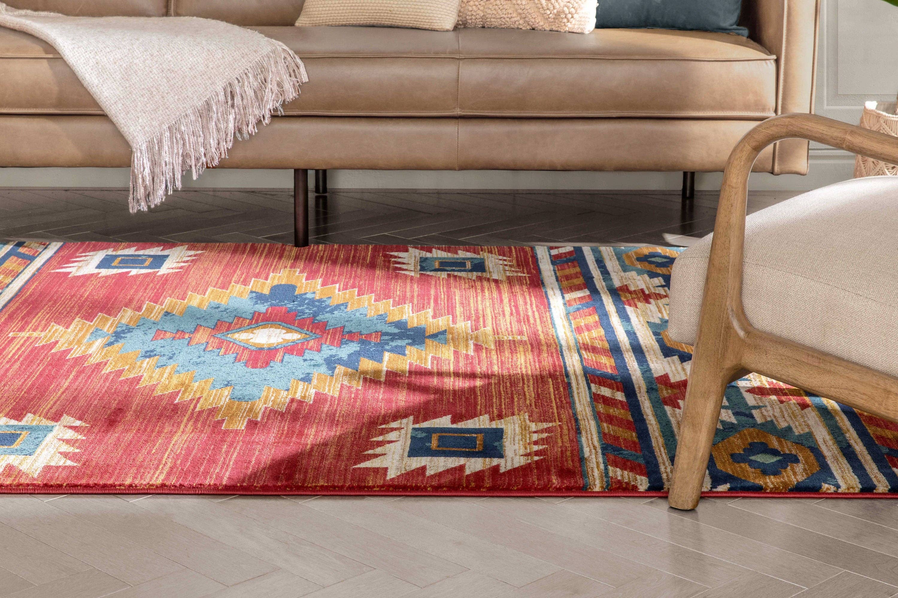 Well Woven - Wholesale Area Rug - Lea Crimson Traditional Southwestern Tribal Rug8