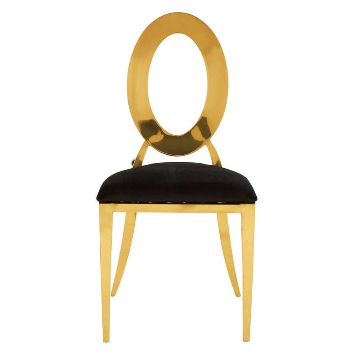 Sarita Stackable Gold Frame Dining Chair for wholesale by Interiors by Premier