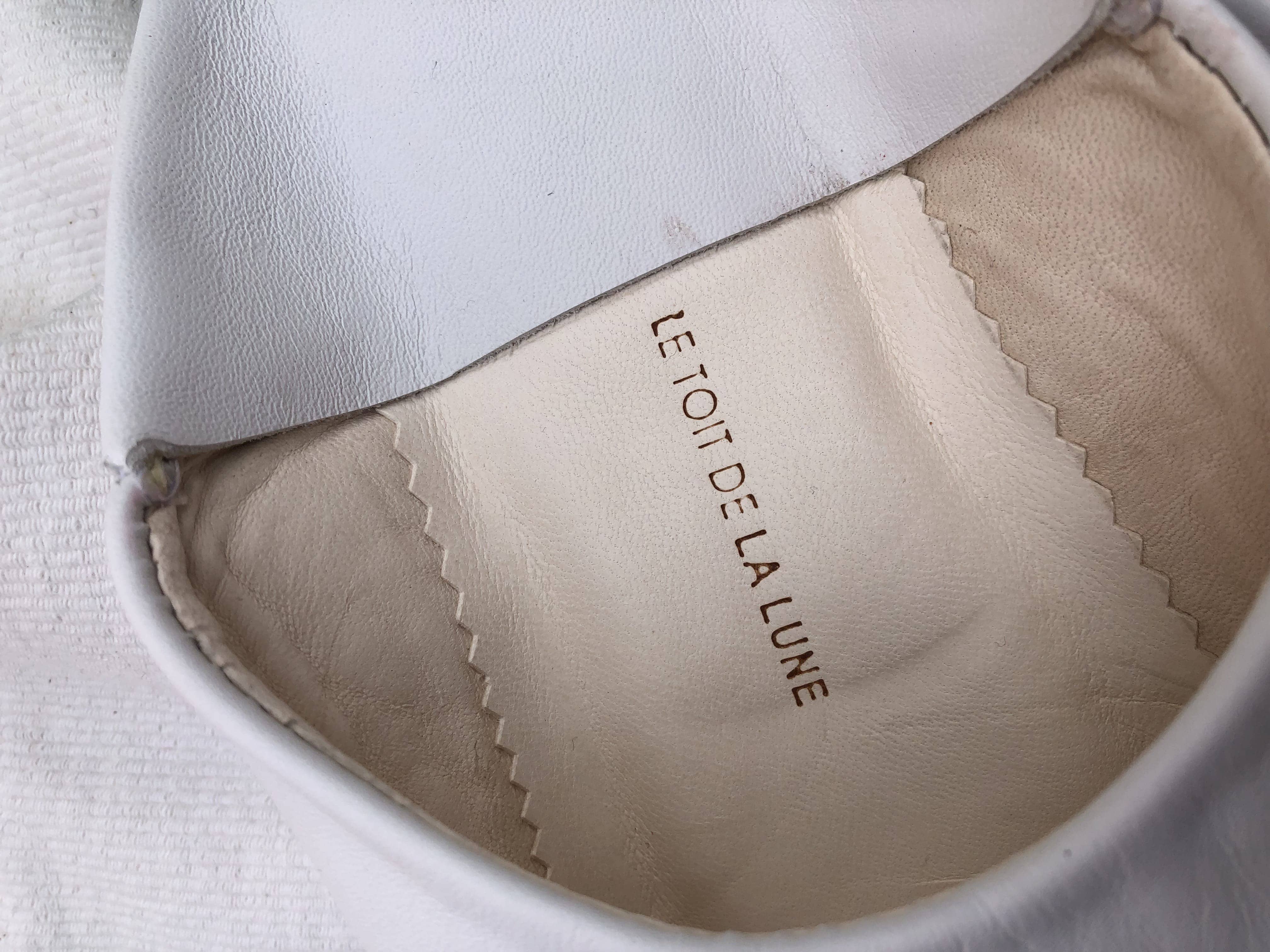 le toit de la lune - Wholesale Slippers - Women's - White leather slippers SUZI5