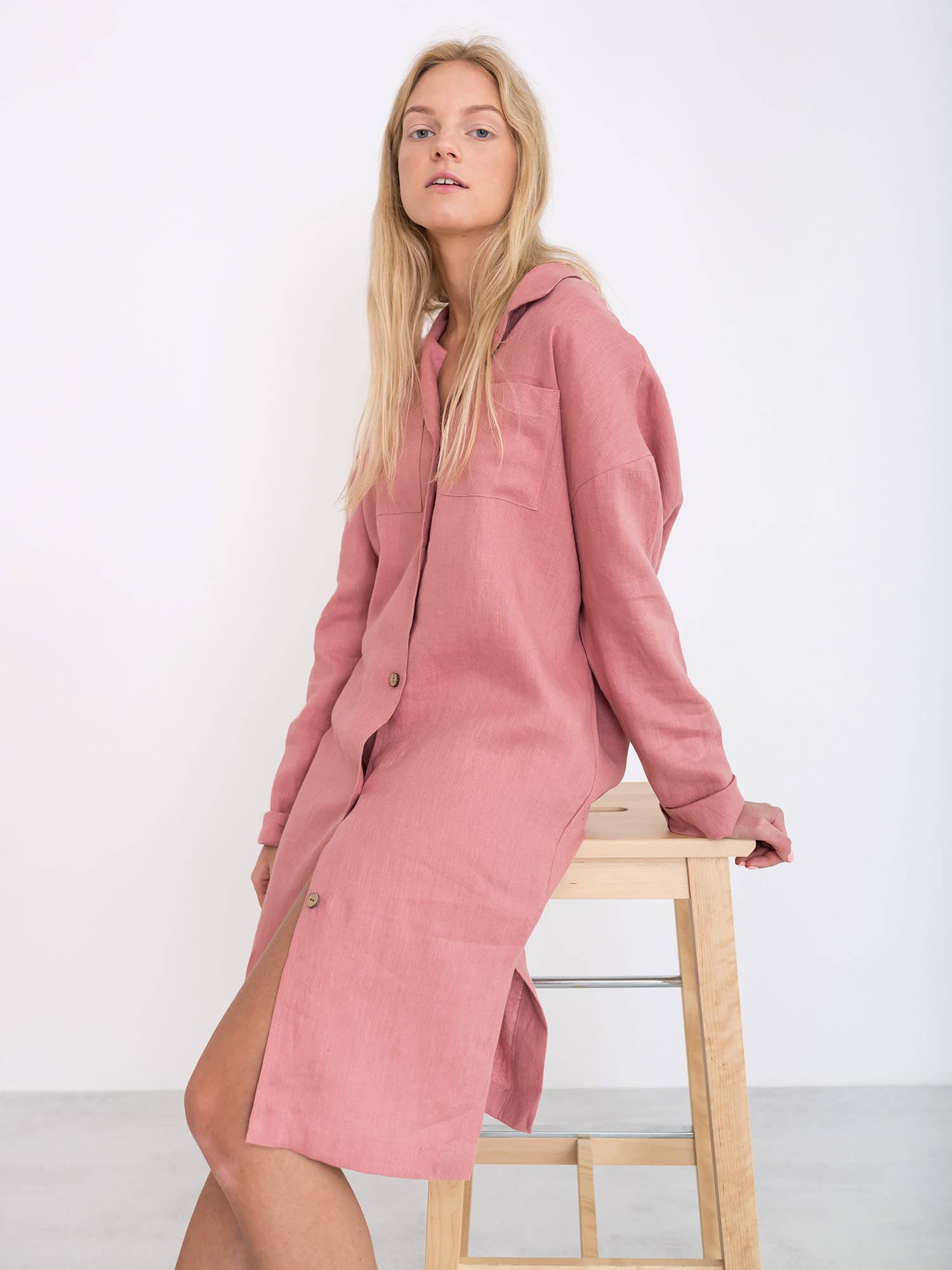 Love and Confuse - Wholesale Dress - Women's - Iris Linen Shirt Dress3