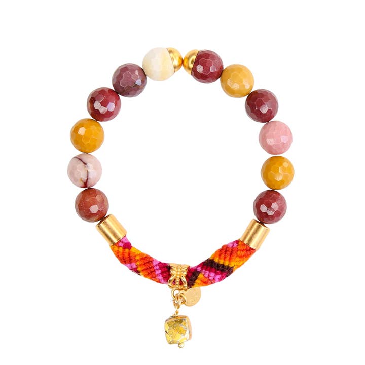 Sedona Elastic Bracelet in Marigold Mix for wholesale by Catherine Page Jewelry