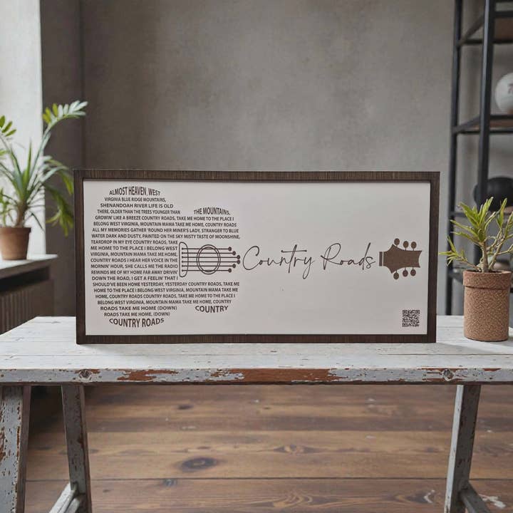 Country Roads, Virginie-Occidentale, WV, occidental, campagne, unique pour la vente par Crates Etc