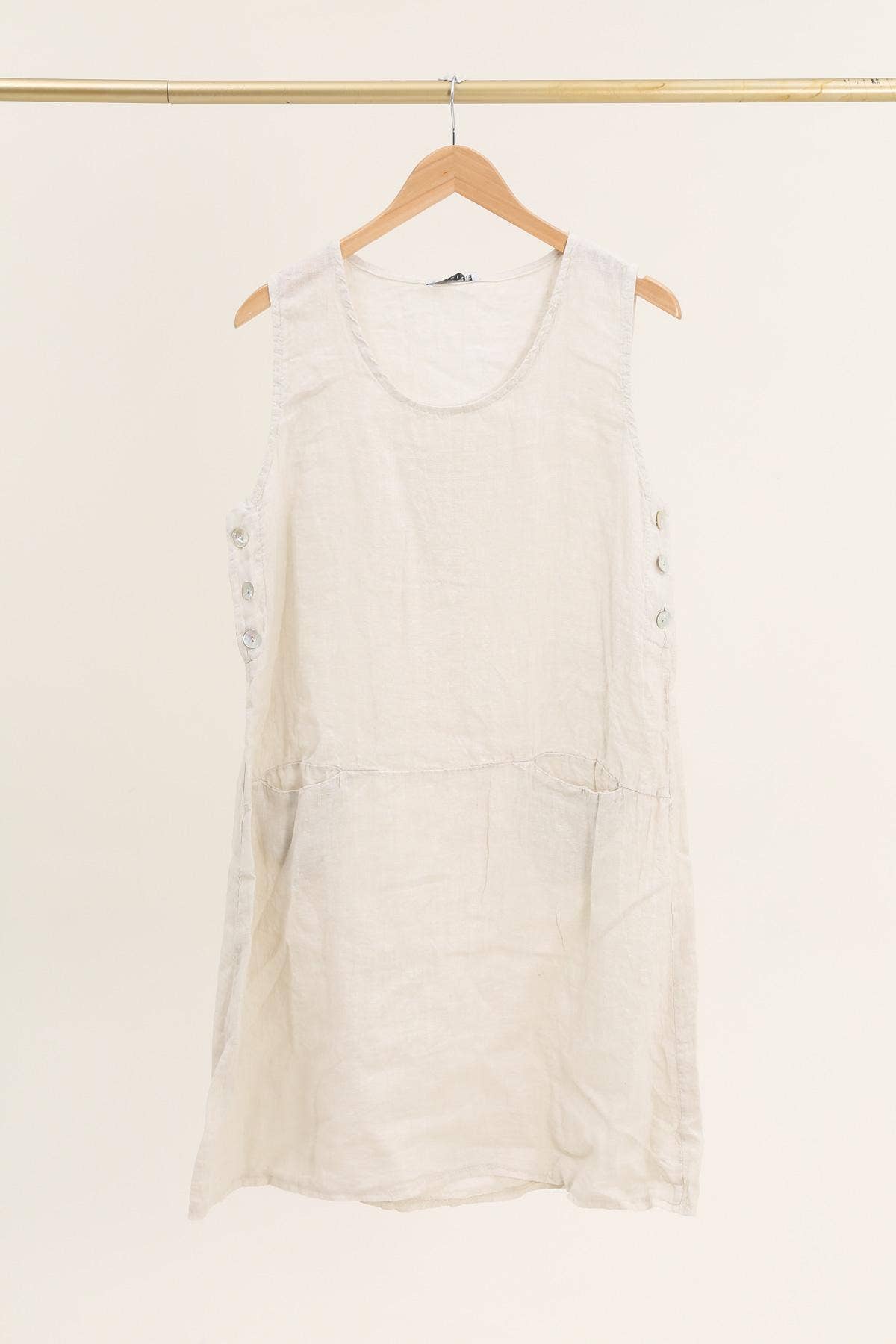 la maison des fibres naturelles – Großhandel Kleid – Damen – Ärmelloses Kleid aus 100 % Leinen, Modell 62551922