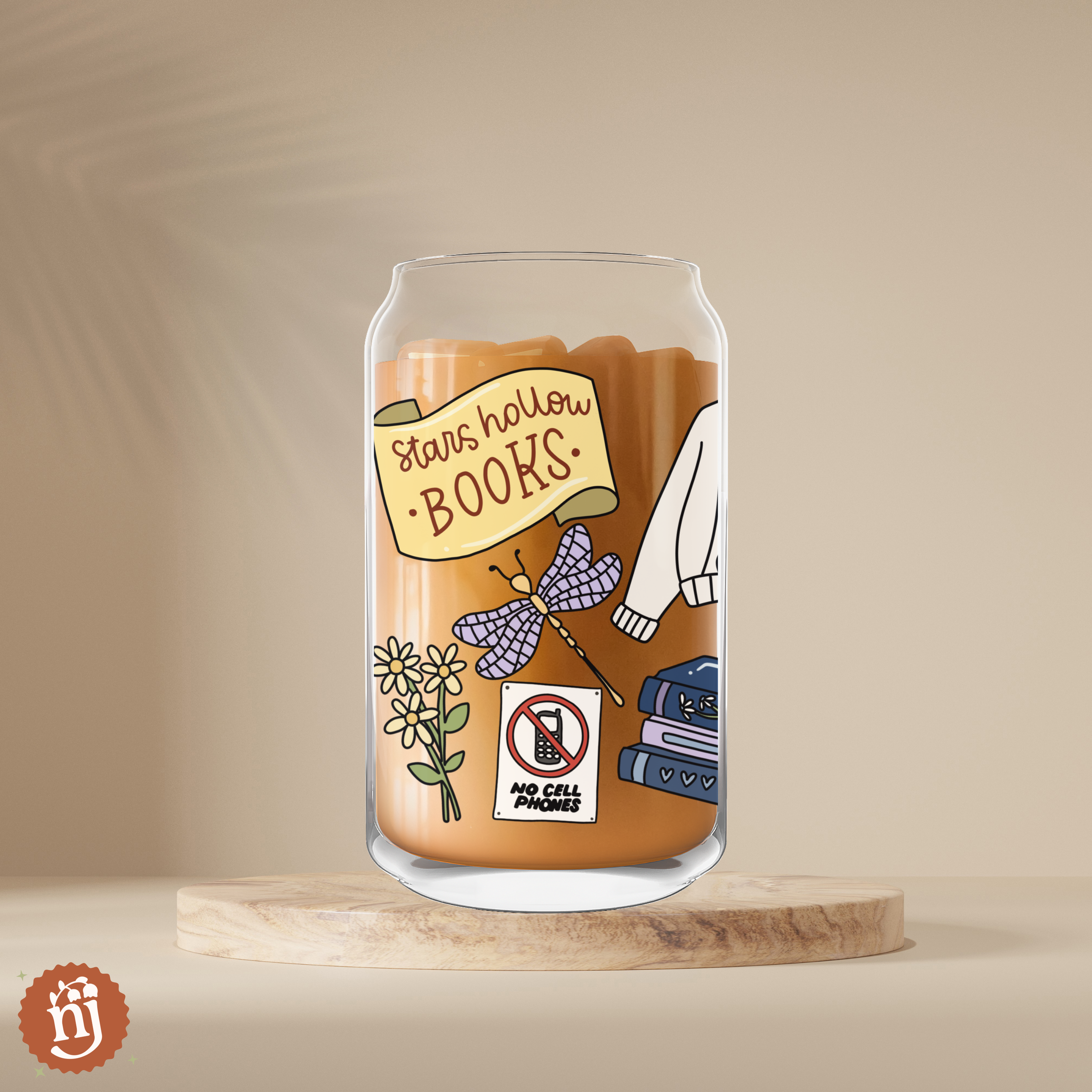 Nearly June Design Co - Vente Verre/tasse - Gilmore Girls Étoiles Creuses Livres Peut Café Verre1