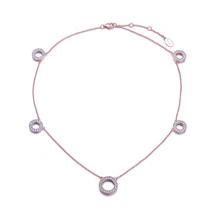 Cz cirle ROUND NECKLACE(3301) for wholesale by Genevive