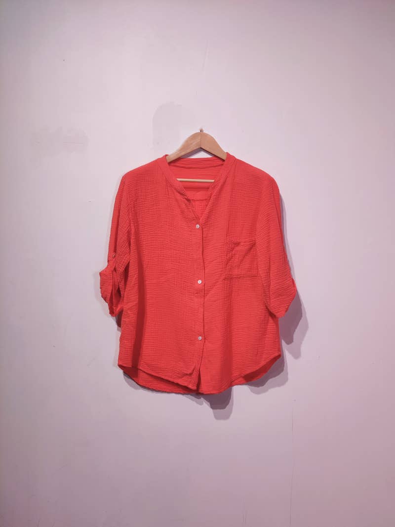 Pomelo paris - Vendita all'ingrosso Camicia button down - Donna - Camicia leggera in cotone gas12