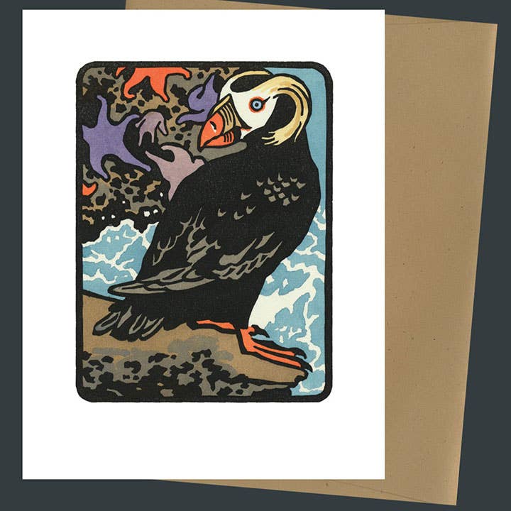 Anagram Press – wholesale Everyday greeting card – Tufted Puffin Card1