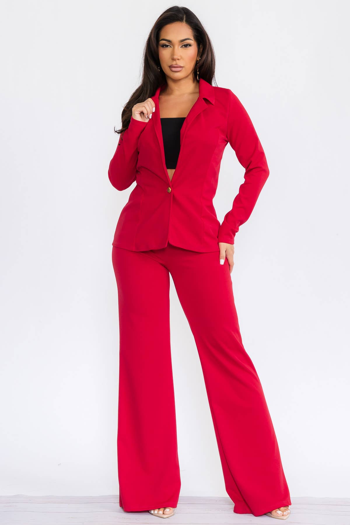H&H Fashion Inc. - Wholesale Top & Pant Set (NOT Loungewear) - Women's - HH741X-S - 2PC SOLID PANT AND BLAZER SET 4