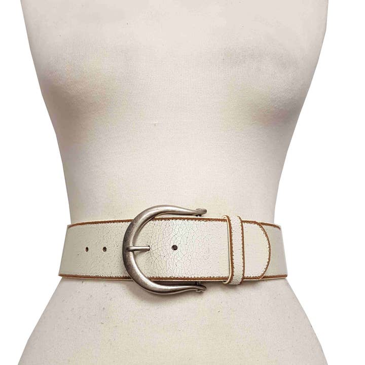 Axesoria West - Wholesale Belt - Women's - Wide Vintage Leather belt with Horseshoe Buckle