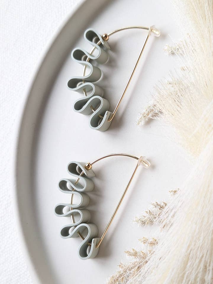 Semicircle Hoops #4 - Ribbon Collection - Spring Palette #4 for wholesale by Momo Studio LLC