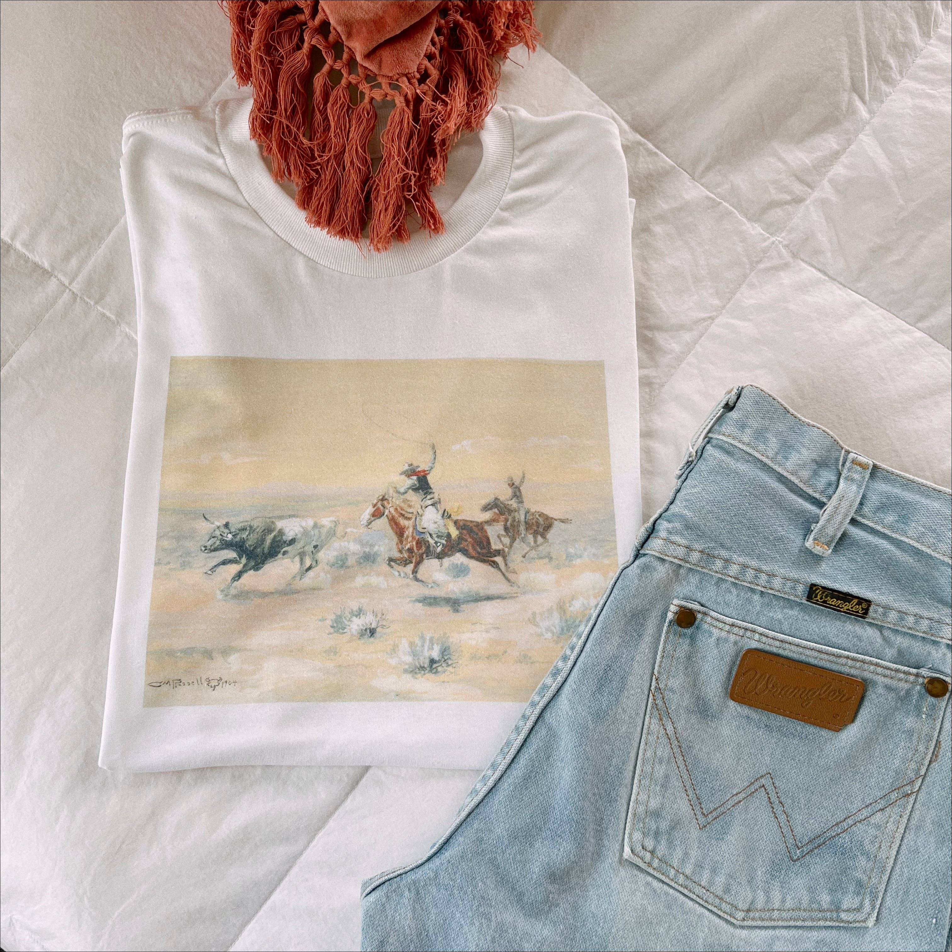 Western Vintage Babe - Venta al por mayor Camiseta estampada - Unisex - DE PASEO CON LA CUERDA1