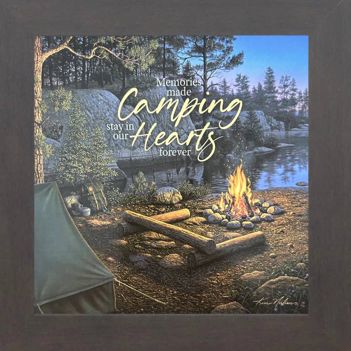 Summer Snow Art - Wholesale Art Print - Memories Made Camping by artist Kim Norlien Art