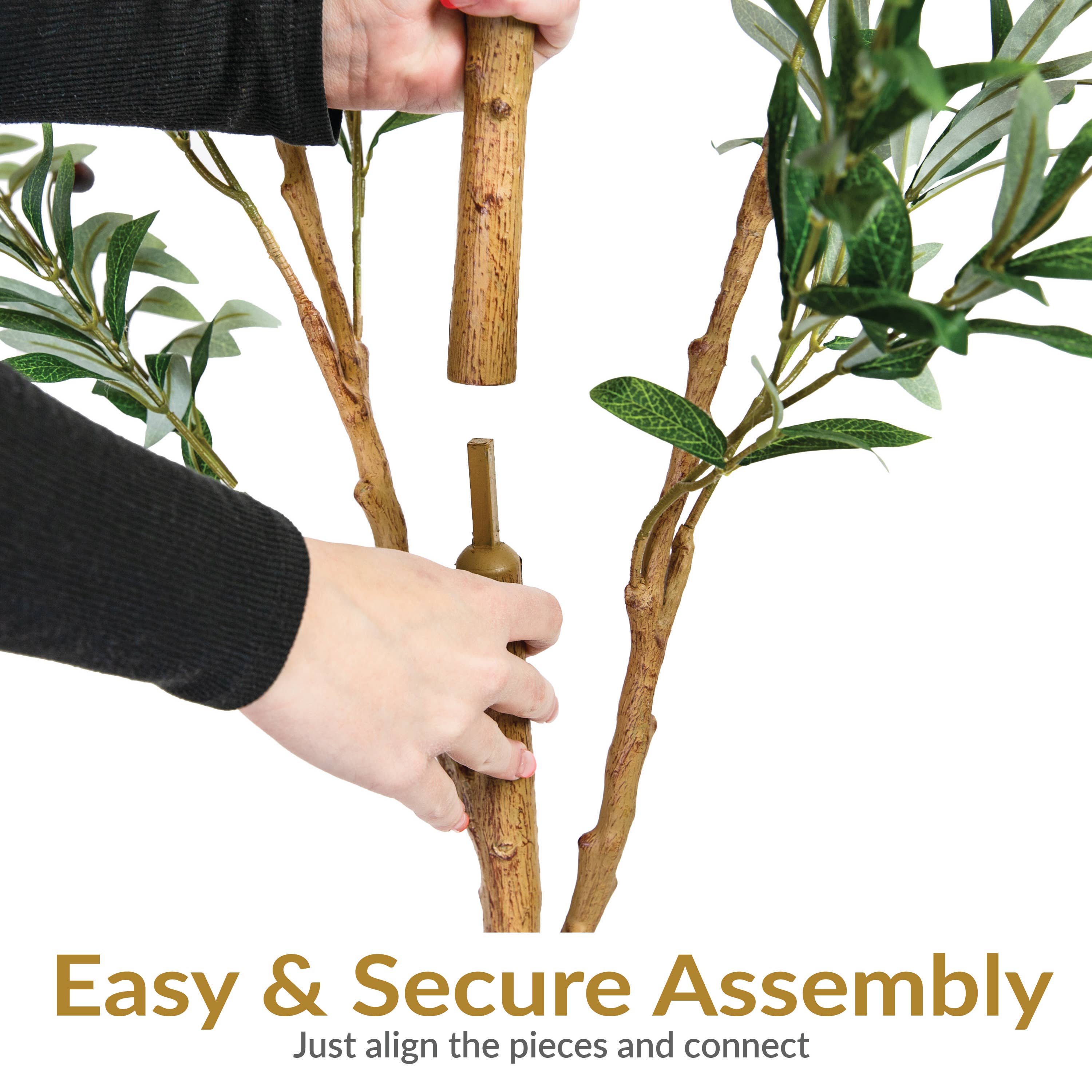 Sunnydaze Decor - Wholesale Artificial Plant - Artificial Olive Tree with Silk Leaves - 7 ft - Set of 26