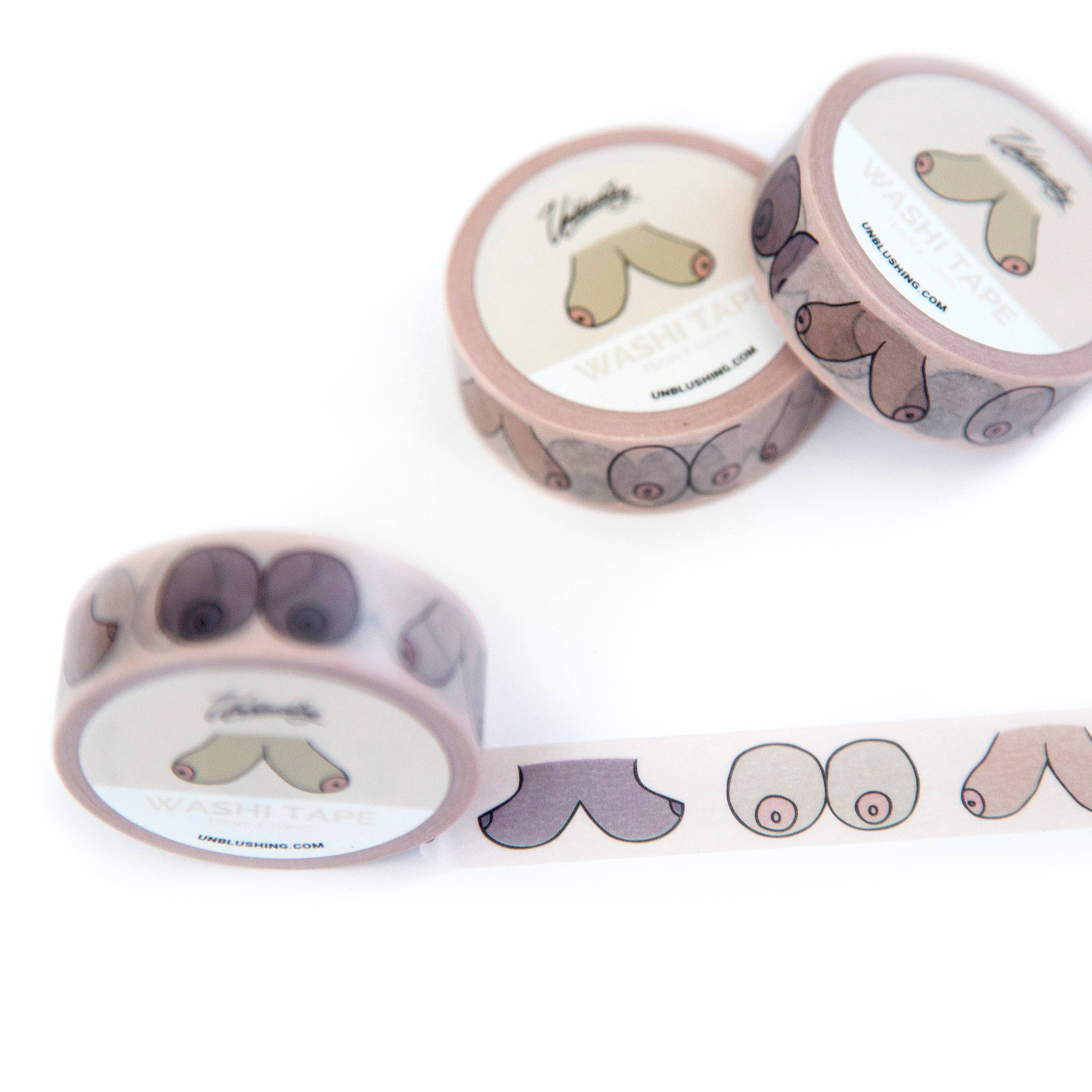 Unblushing - Wholesale Washi Tape - Funny Valentines Galentines Boob Decorative Washi Tape1