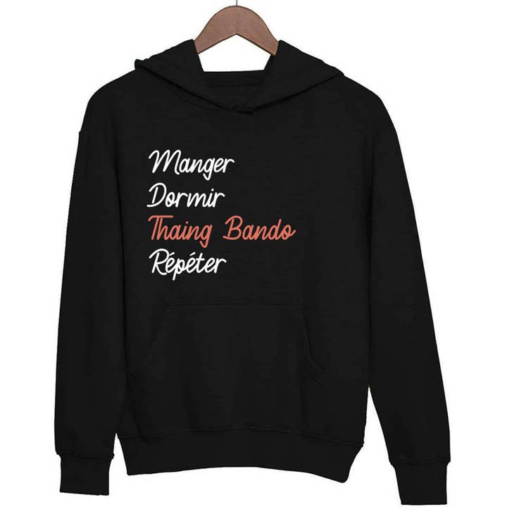 Thaing Bando Hoodie | Eat Sleep Repeat por atacado de Planetee