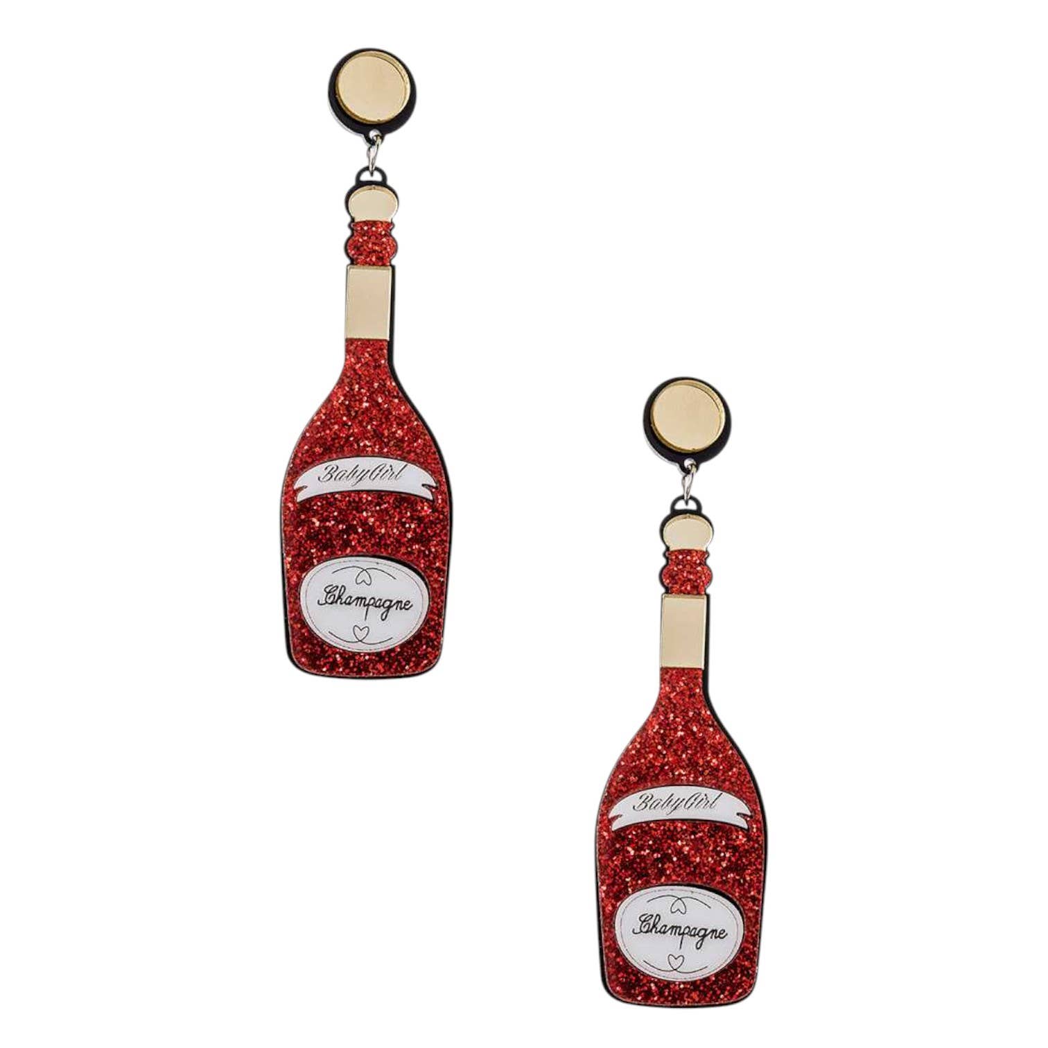 LA Jewelry Plaza – wholesale Hängande örhängen – Champagneflaska ikoniska örhängen1
