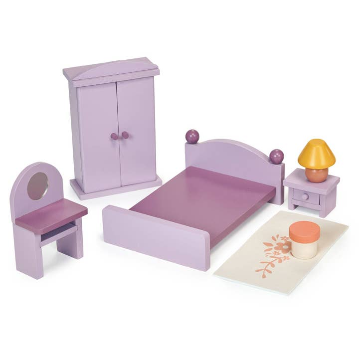 Bedroom Wooden Doll Accessory Kit for wholesale by Mentari Toys