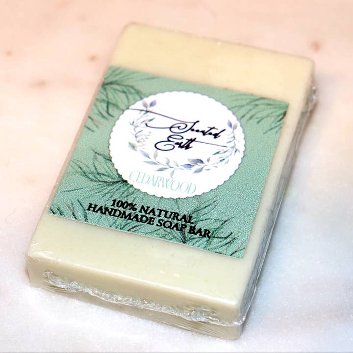 Natural Handmade Organic Soap Bar Cedarwood for wholesale by Scented Earth