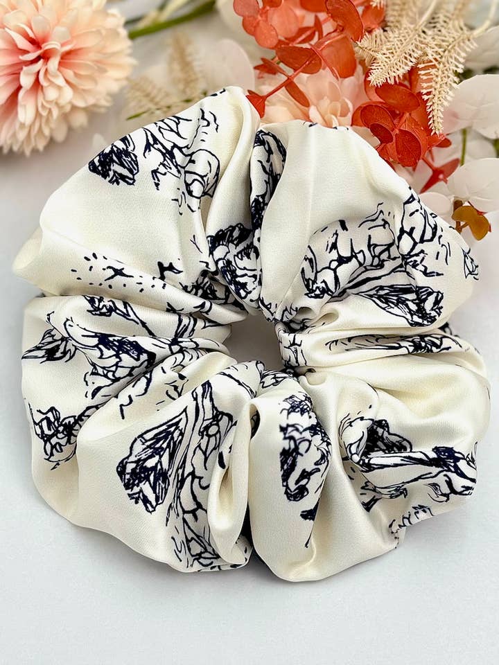 Satin scrunchie 15cm FQ54 for wholesale by BYREN | ÉLINE L'ATELIER