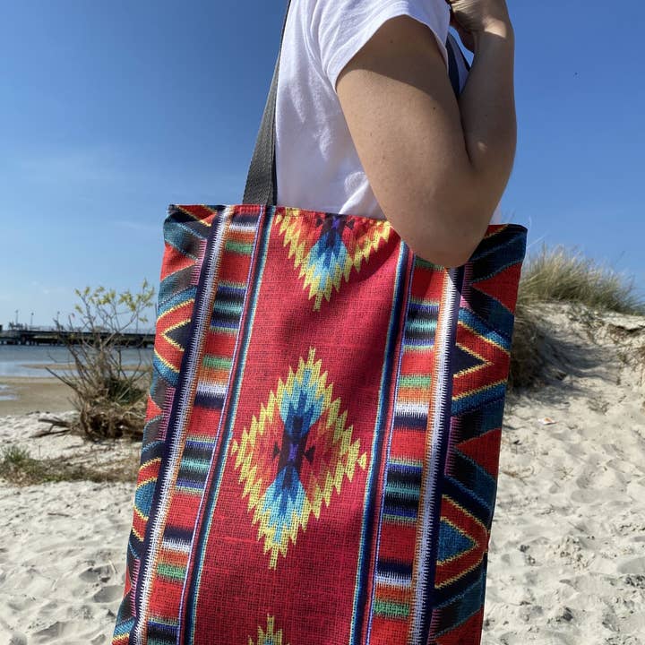 IngrossoBertoni by INCI Srl - Wholesale Top Handle Bag - Women's - Nawajo Sunny Bertoni Line Canvas Shoulder Bag