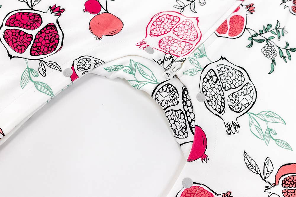 Nest Designs - Wholesale Sleepsuit - Baby - 1.0 TOG Organic Long Sleeve Sleep Suit - Pom Pom3