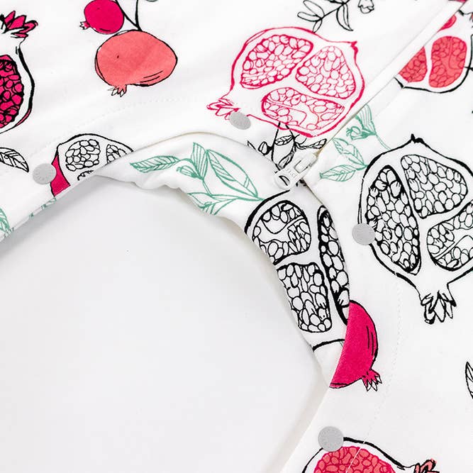 Nest Designs - Wholesale Sleepsuit - Baby - 1.0 TOG Organic Long Sleeve Sleep Suit - Pom Pom3