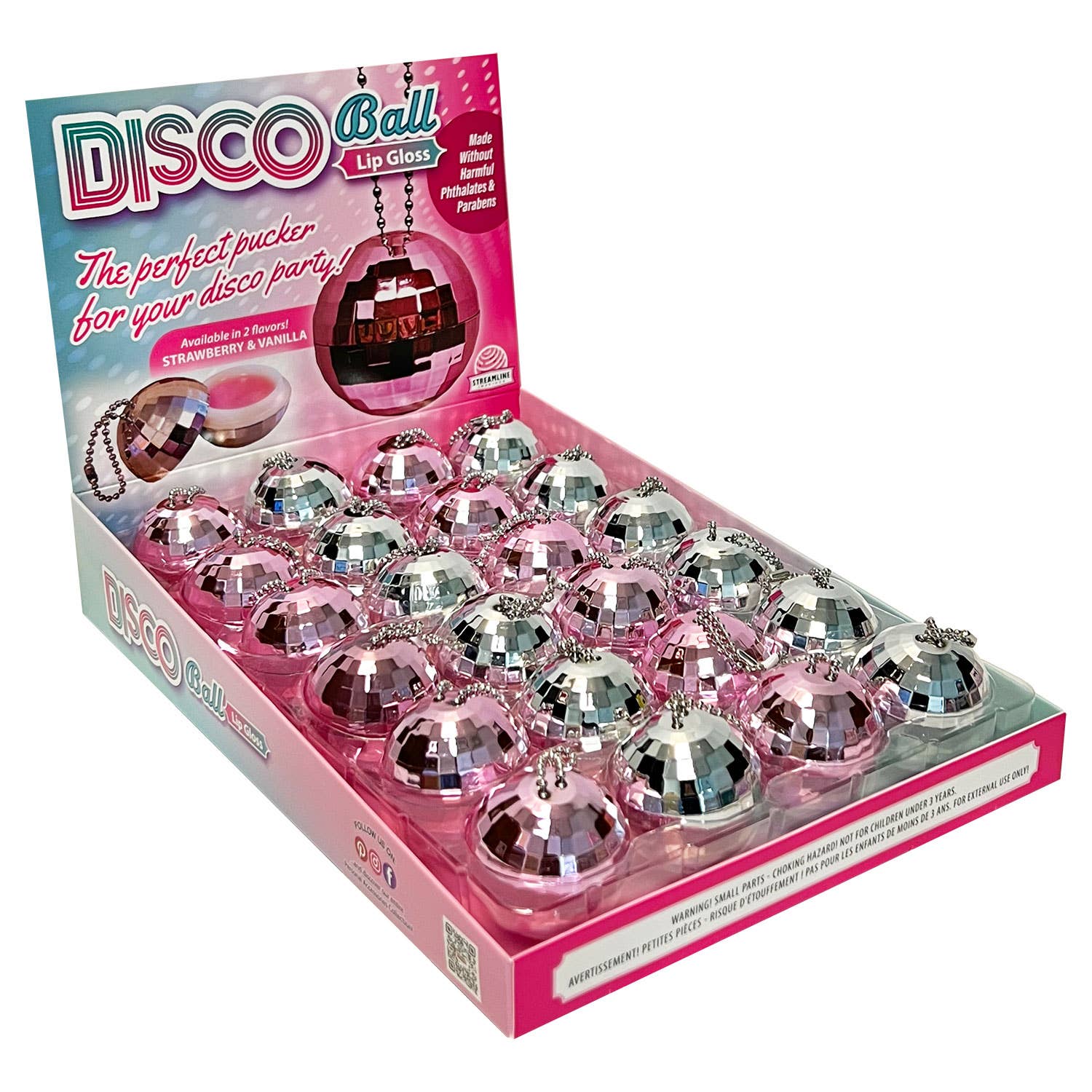 Streamline - Venta al por mayor Brillos de labios - Brillo de labios bola de discoteca con llavero4