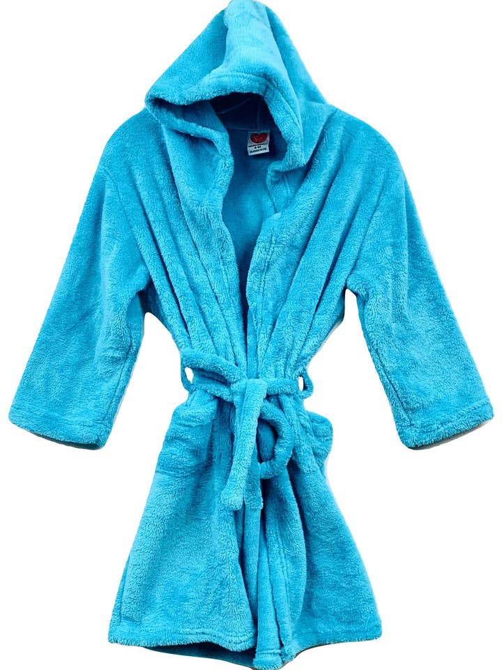 Fuzzy Turquoise Robe for wholesale by Made With Love & Kisses