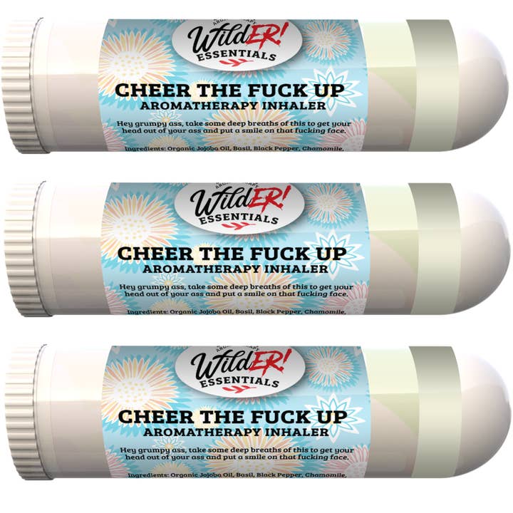Cheer The Fuck Up Aromatherapy Inhalers, essential oils for wholesale by Wild Essentials