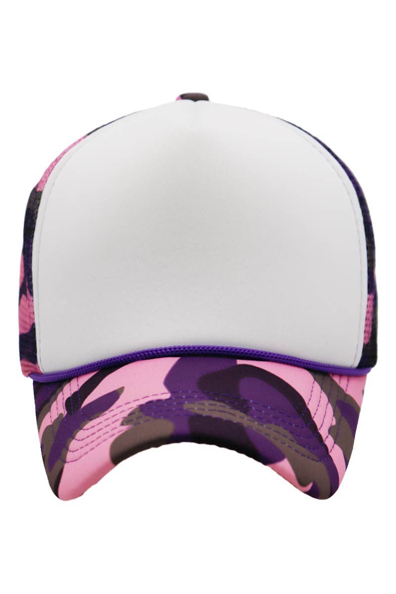 Cap Zone - Wholesale Trucker Hat - Unisex - Camouflage Five Panel Foam Trucker Hat20