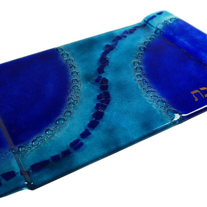 Calypso Chile - Wholesale Decorative Tray - Challah Tray - Handmade Fused Glass - Judaica