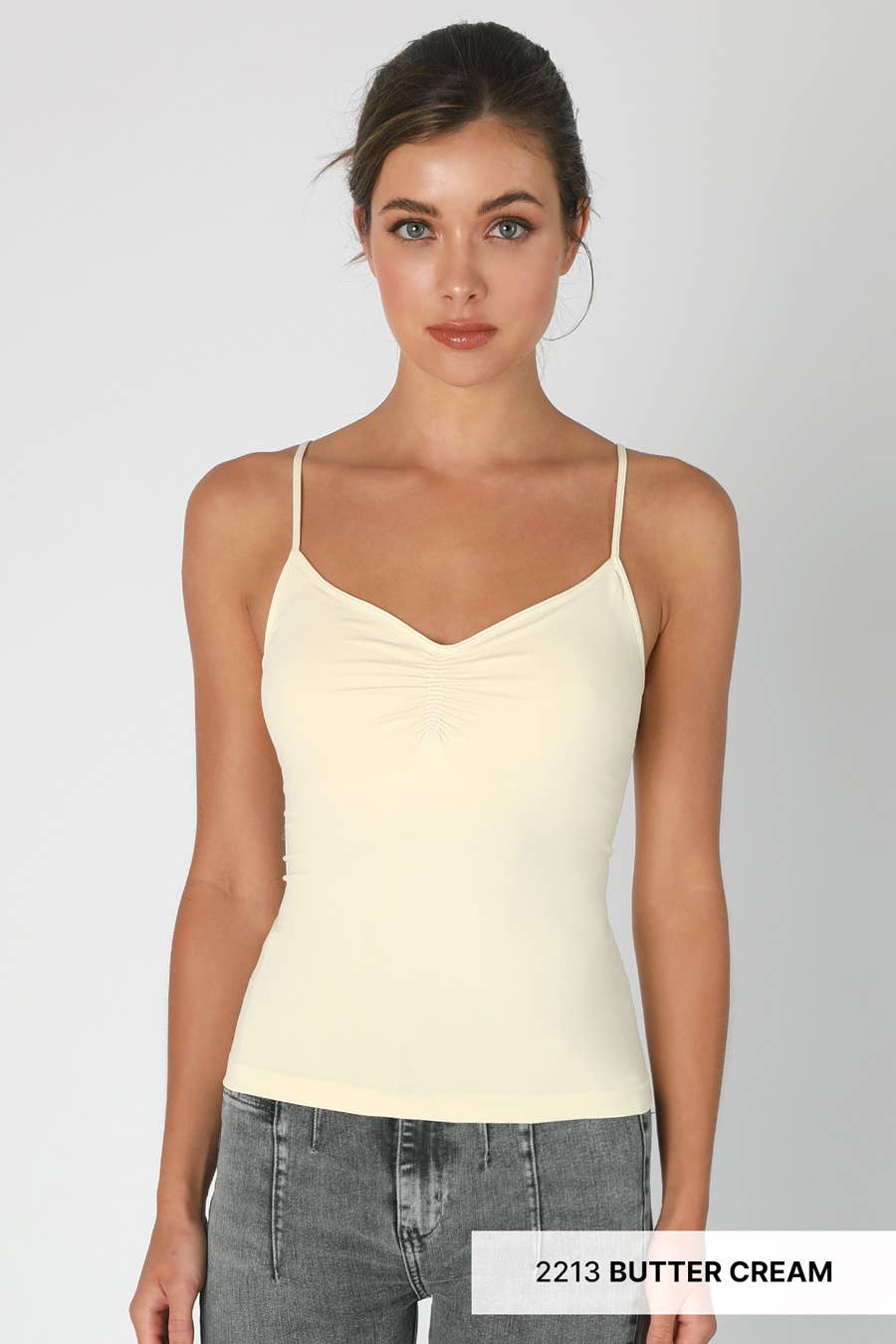 NIKIBIKI - Wholesale Camisole - Women's - NS8341-  Jersey Shirred Cami 17