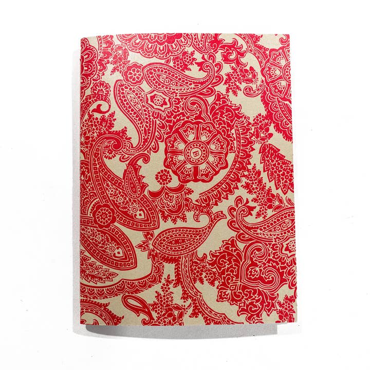 Hand Bound Red Paisley Sketchbook for wholesale by DesignwithMurial