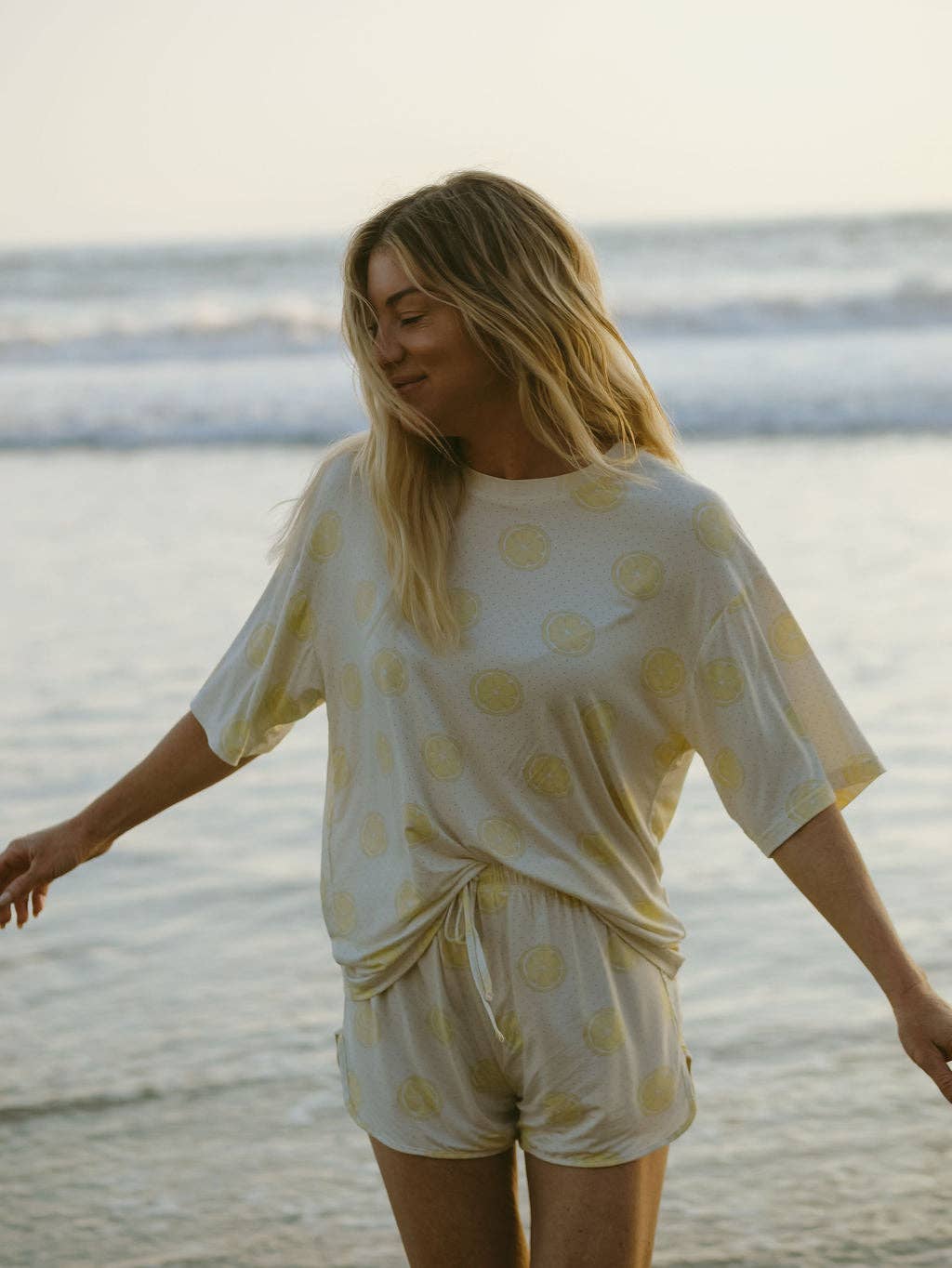 Forever French Baby - Wholesale Lounge Set - Women's - Women's Bamboo Short Set | Lemon Drop3