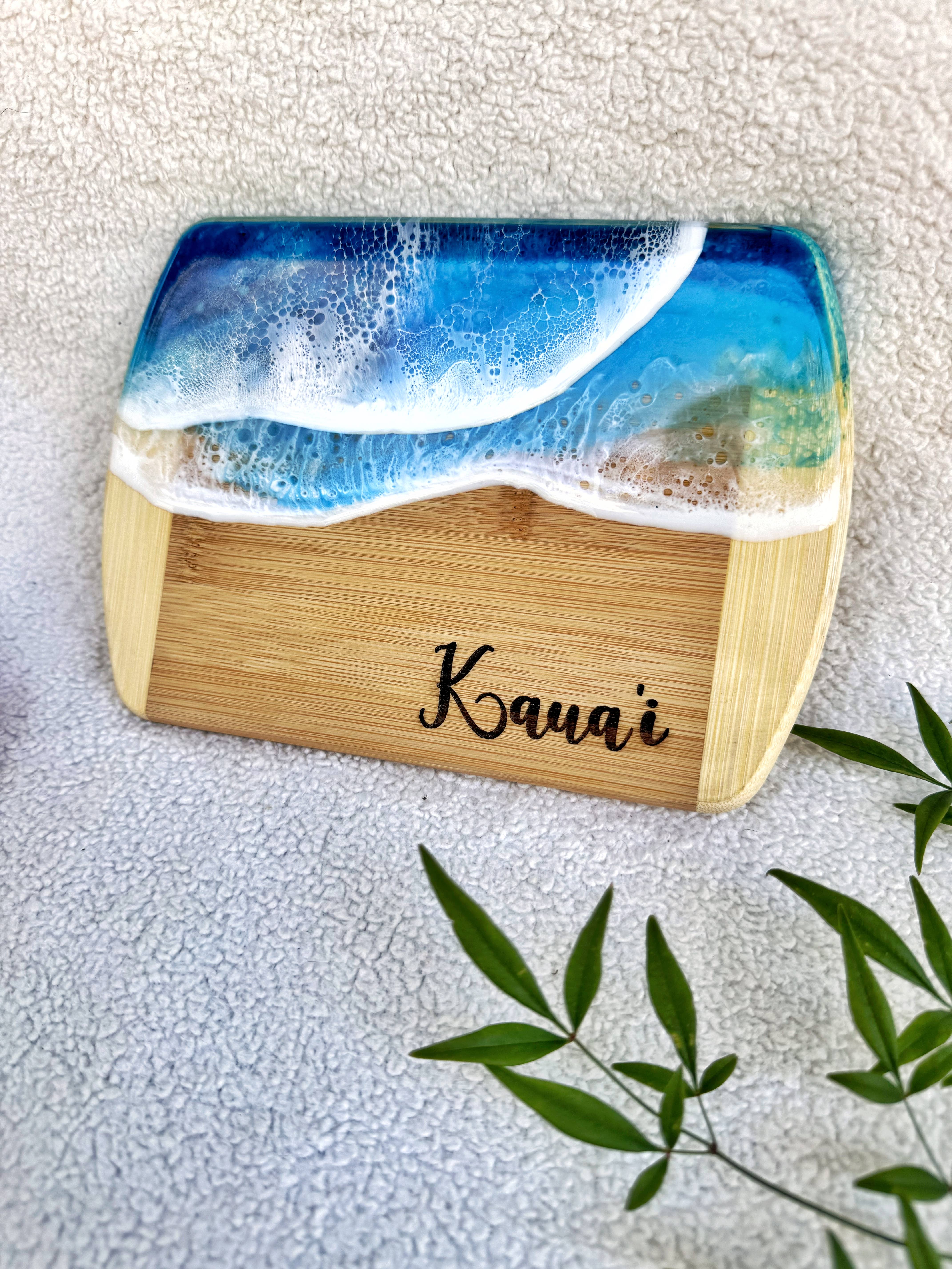 TBM Creations LLC - Venta al por mayor Tablas de quesos - NUEVO | Tabla de charcutería KAUAI Ocean | Tabla de servir hawaiana3