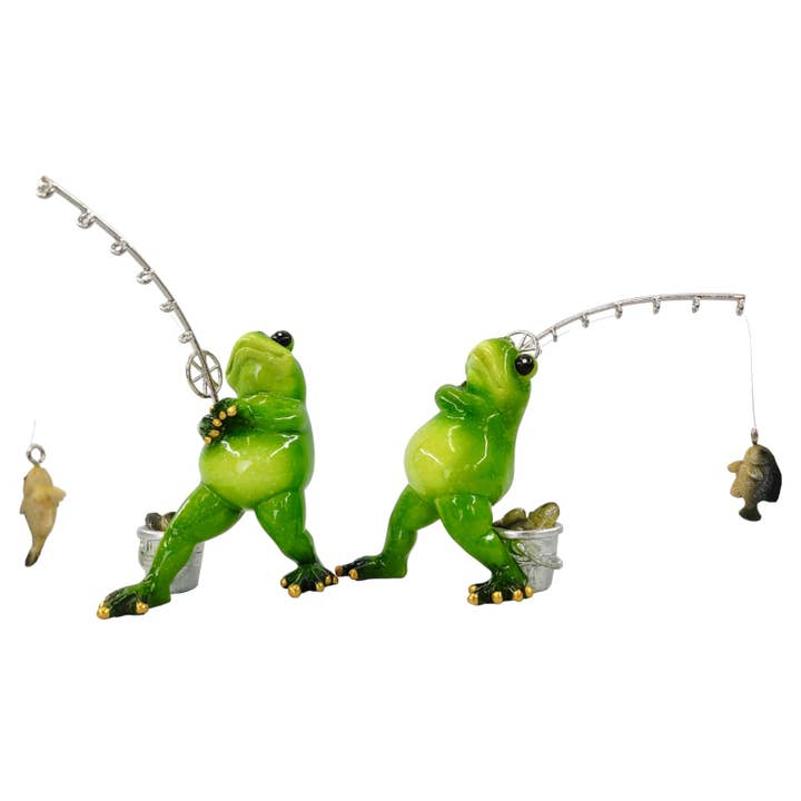 15cm Marble Fishing Frog 2 Asstd for wholesale by Cubby House by Malmar