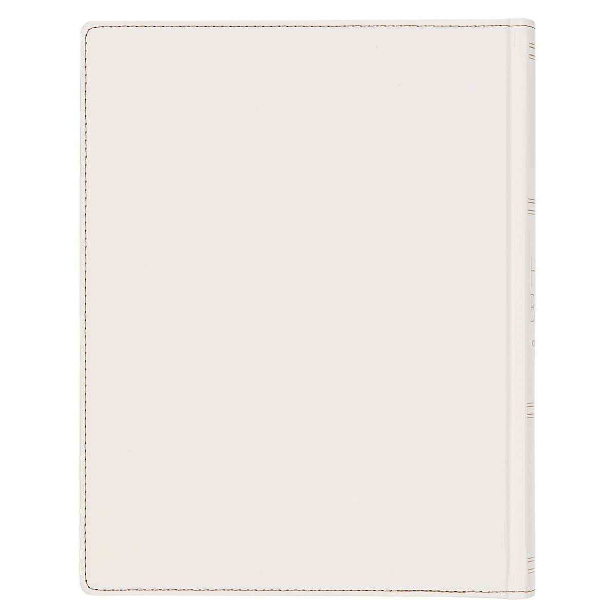 Christian Art Gifts - Wholesale Display Book - KJV Note-taking Bible LP Faux Leather HC, White Floral1