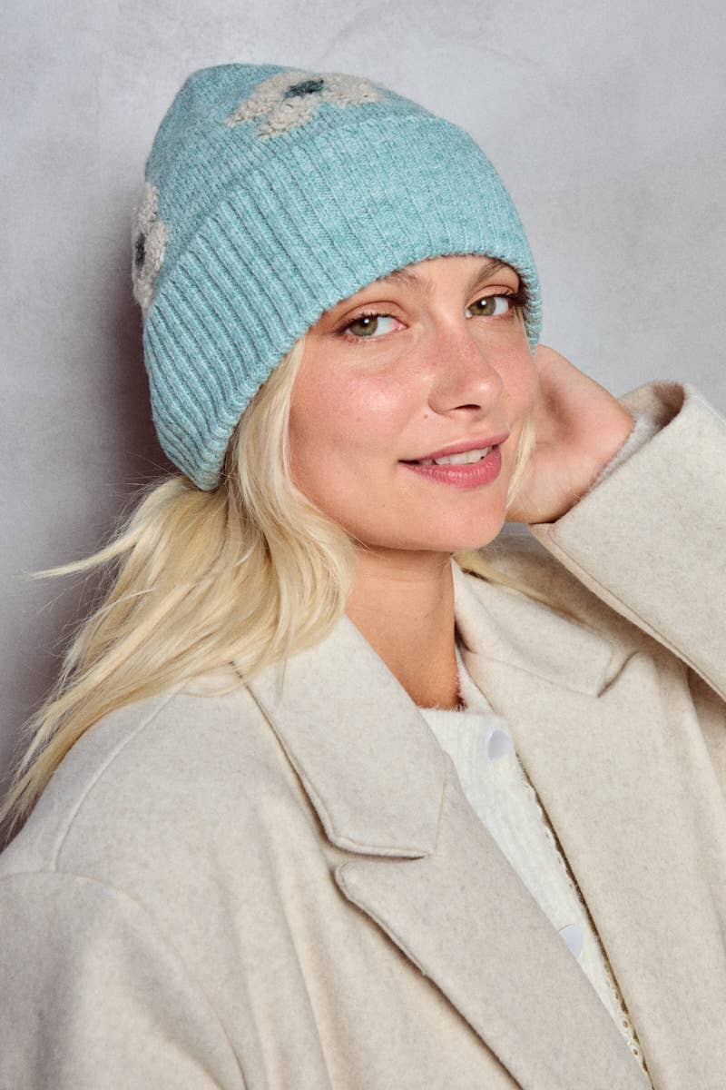 BYREN | ÉLINE L'ATELIER - Wholesale Beanie - Women's - Floral Wool Beanie MJ206SD6