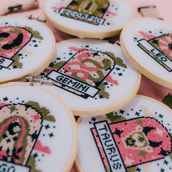 Innocent Bones - Vente Accessoire de broderie/point de croix - Kit de point de croix pour signe astrologique « Vierge »2