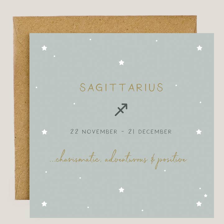 Sagittarius: 22 November - 21 December for wholesale by Peony & Pangolin