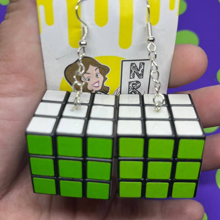 NO RHYME OR REASON ART – Brincos de argola por atacado – Brincos ao Cubo Rubik3