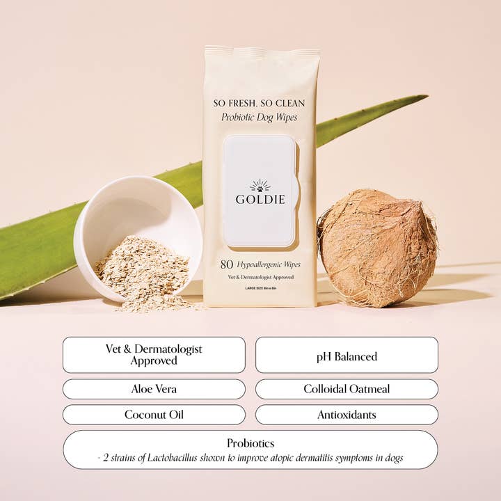 Goldie - Wholesale Pet Grooming Aid - Dog - So Fresh, So Clean Probiotic Wipes1