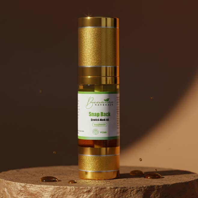 Bconscious Naturals™ SnapBack Strækmærkeolie Naturlig behandling af strækmærker for glat, fast og forynget hud for engroshandel hos bconsciousnaturals