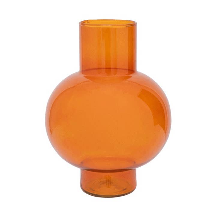 Vase Recycled Glass Tummy A Orange Rust for wholesale by BIDKhome