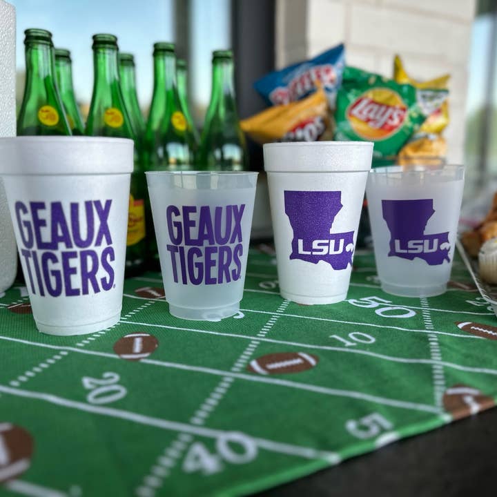Two Funny Girls - Wholesale Disposable Cup - Shatterproof Cup 10 Pack {LSU Geaux Tigers}2